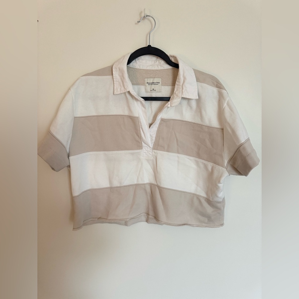 Abercrombie & Fitch Two-Tone Polo Shirt - medium